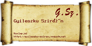 Gyileszku Szirén névjegykártya